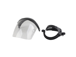 Laxiscreed Protetor Facial Com Borda Superior Preta E Transparente, Ideal Para Proteção Anti-impacto