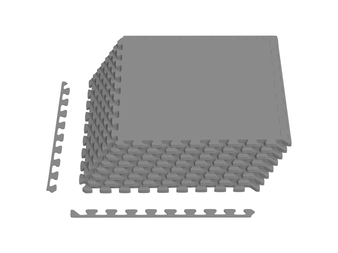 Conjunto 24 Tapete Para Piscina Vidaxl Cinzento Espuma (8,64 M²)