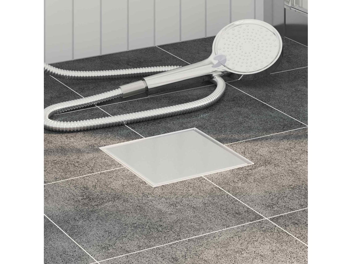 Vidaxl Dreno De Chuveiro 2 Em 1 Prateado 15 X 15 Cm Aço Inoxidável 304