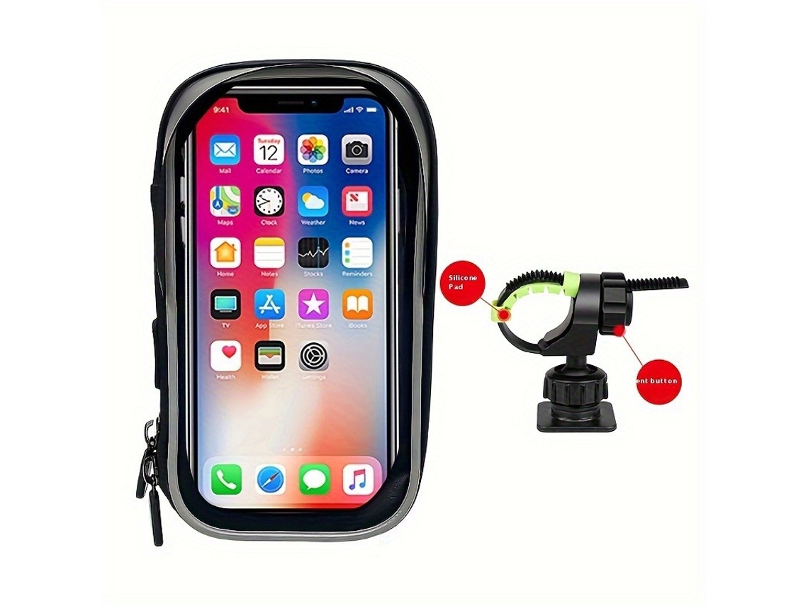 Suporte Para Telefone De Bicicleta À Prova D‘água - Girável A 360° - Bolsa De Manivela Com Tela Sensível Ao Toque - Bolsa De Bicicleta