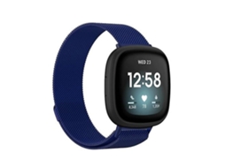 Pulseira De Relógio Lurelia Para Fitbit Versa 3 Milanese Azul