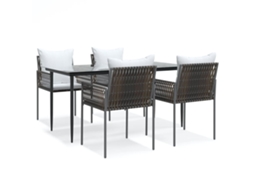 Garden Dining Set, Garden Dining Sets Vidaxl Marrom Rattan / Vime (mesa Com 160 Cm De Comprimento)