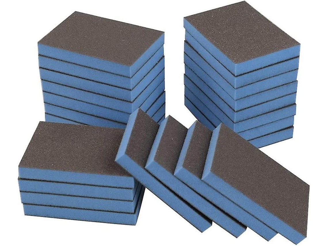 Bloques de Lixa Húmida e Seca de Grano Fino, de Duas Faces, Malha 80 K Card , 24 Folhas, Resistentes, Reutilizáveis (equivalente a Lixa 220) S/MARCA