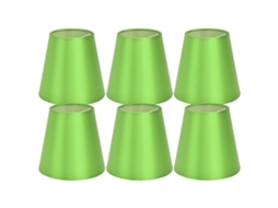 2026 6pcs Abajur de Tela E14 para Lámpara de Mesa Techo Dormitorio Sala de Estar Color Verde Fluorescente Px157