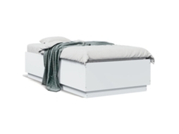 Estrutura de Cama MAISON EXCLUSIVE Derivados de Madeira Branco (90x190 cm)