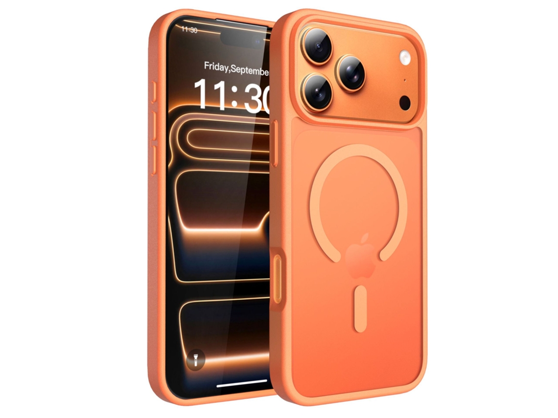 Capa De Celular Fosca, Magnética E Com Toque Aveludado, Resistente A Quedas.laranja - Iphone 13 Pro Max