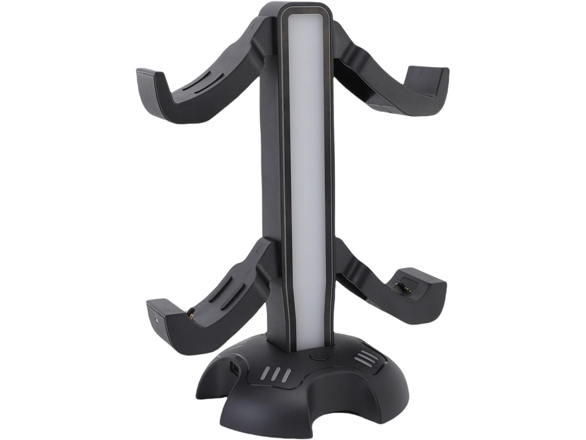 Suporte Para Fone De Ouvido Gamer Com Carregador Controle, 2 Estações De Carregamento, Modos De Iluminação Rgb