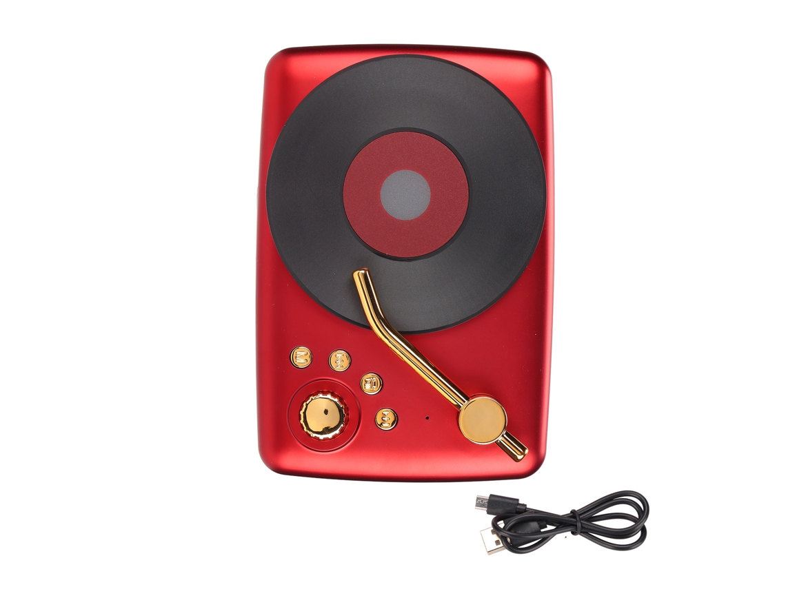 Caixa de som Bluetooth vintage EOOCOO com grave potente e conexão Bluetooth