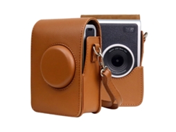 Capa Vertical De Couro Pu Com Alça Para Fujifilm Instax Mini Evo Brilvibera