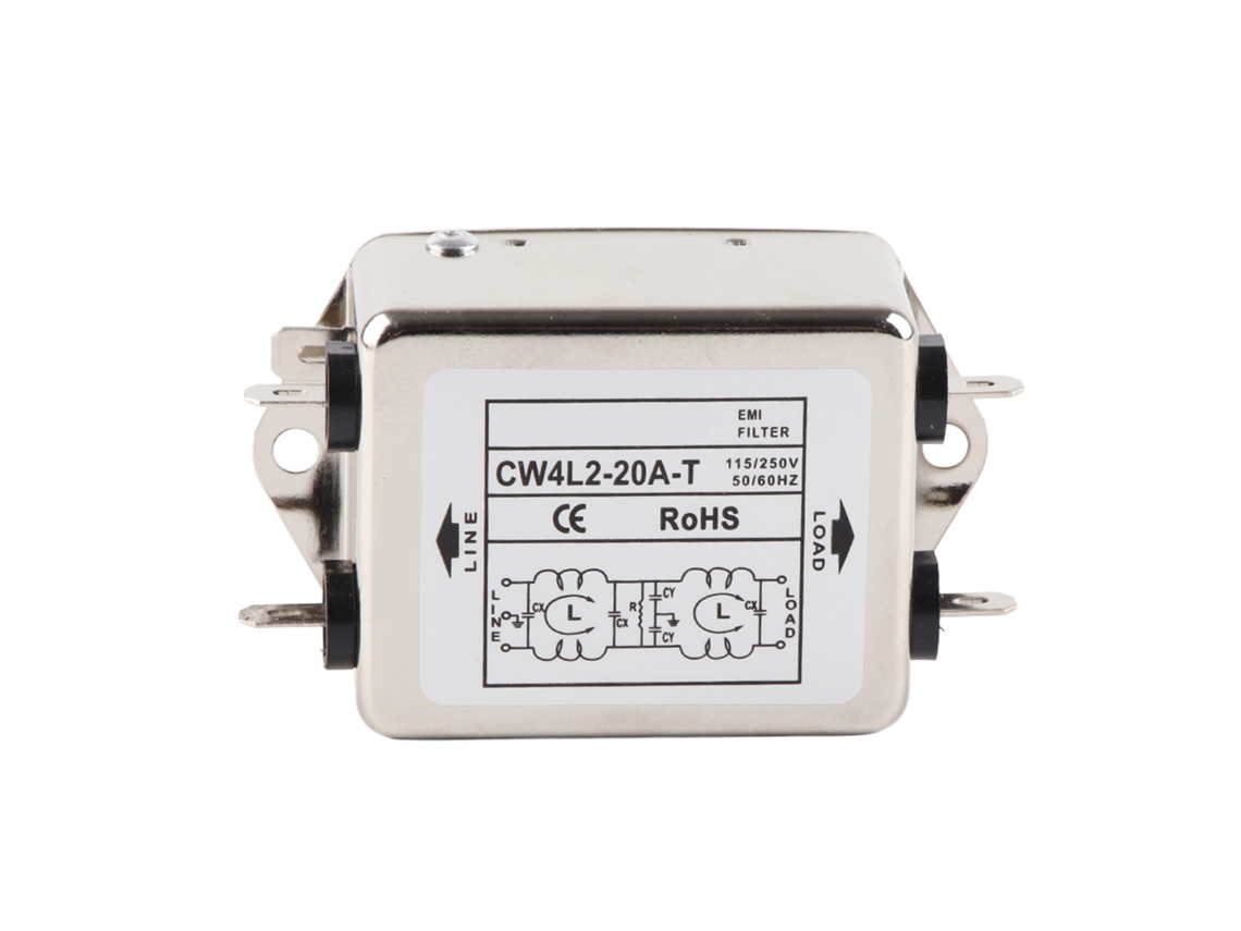 Filtro EMI de linha de alimentação terminal CW4L2-20A 115V/250V 20A 50/60Hz S/MARCA