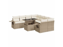 Garden Sofa Set, Garden Sofa Sets Vidaxl Bege Rattan / Vime (n/a)