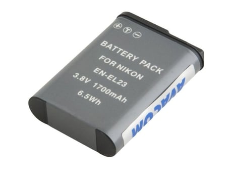 Bateria Avacom Apitek Para Nikon En El23, Li Ion, 3,8 V, 1700 Mah, 6,4 Wh, Dini El23 383n2