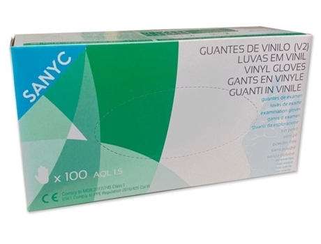 HERBI FEET Guantes Vinilo Sin Polvo Newmark 100 Unidades