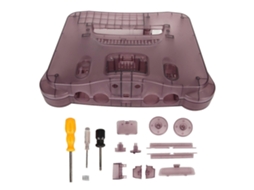 Capa Protetora De Substituição Translúcida Rosa Roxa Para Console De Videogame Retrô N64 Ly Ebike