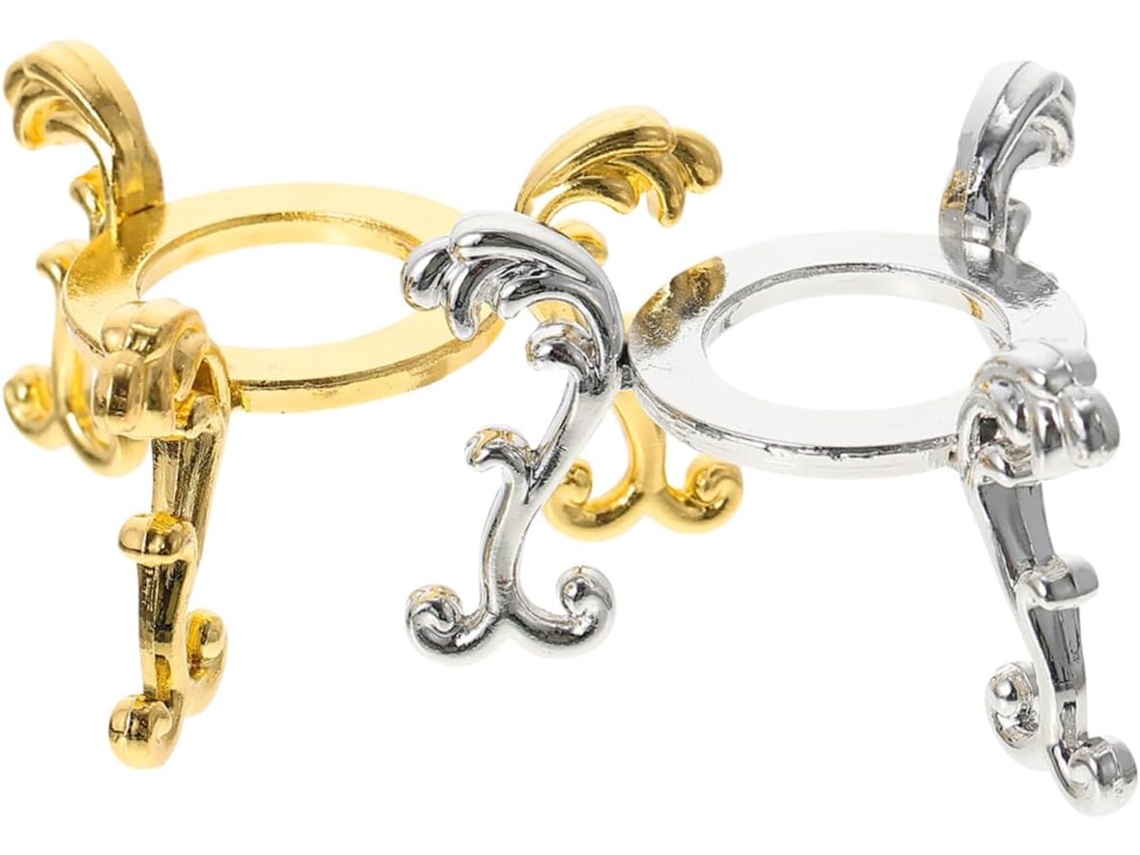 Bases De Ferro Coheali Para Bolas Cristal Delicadas, 2 Peças, Prata E Dourado, Suporte Criativo Para Decoração De Quarto