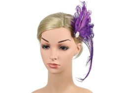 Presilha de cabelo para casamento com strass vermelho, fácil de colocar, acessório.