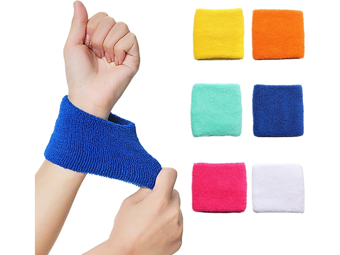 Pulseira Absorvente De Suor - Conjunto De Pulseiras Esportivas De Algodão