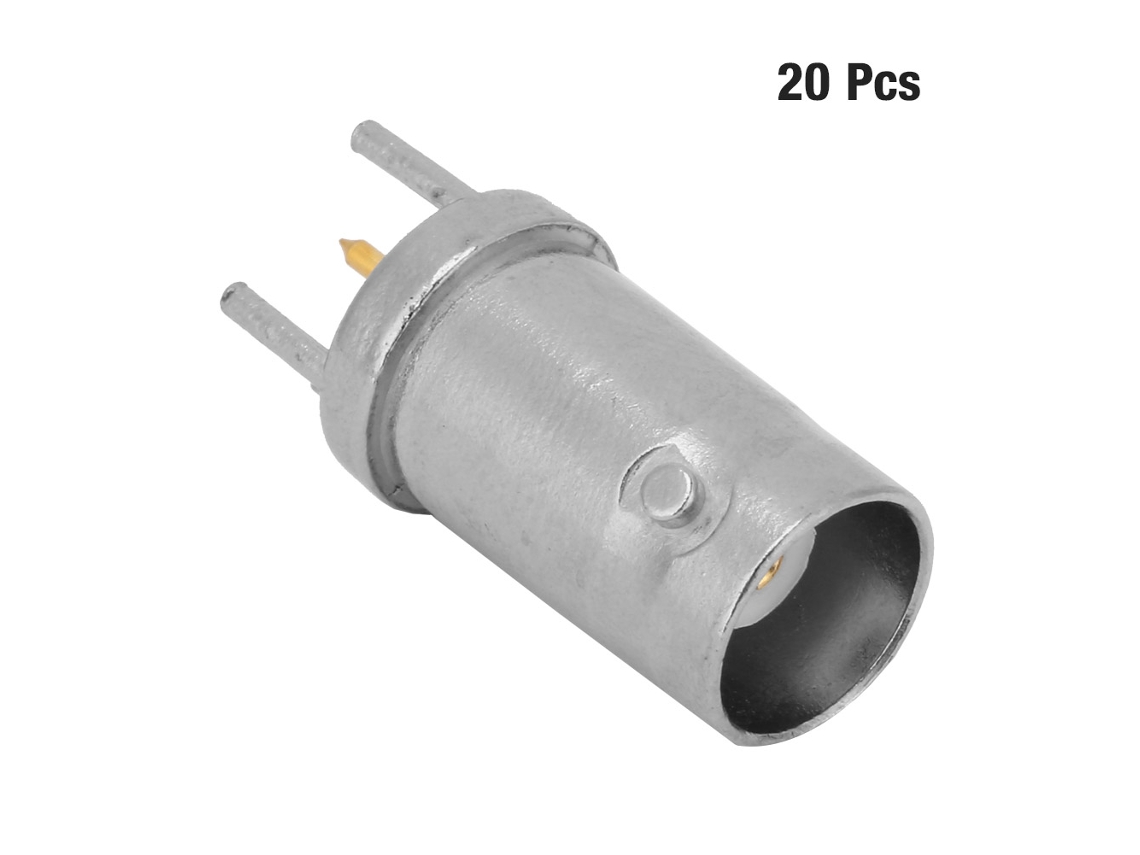 Conjunto De 20 Conectores Bnc Fêmea Em Linha Para Pcb Com Laxiscreed, Compatível Com Chassis E Conexões Diretas