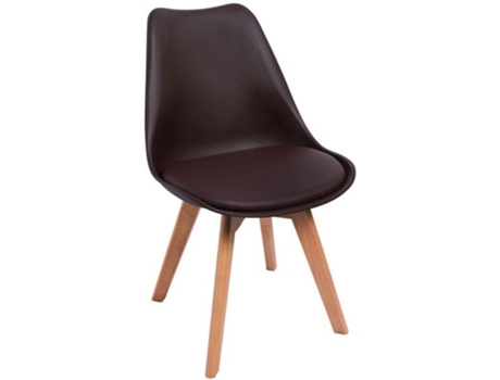 Cadeira  Synk (Castanho - 48 x 82 x 56 cm - Polipropileno - Madeira)