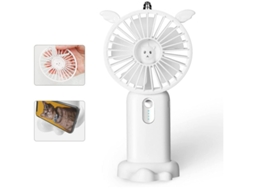 Ventilador Portatil 3000mah 3 Velocidades Unicórnio Branco Yizhood