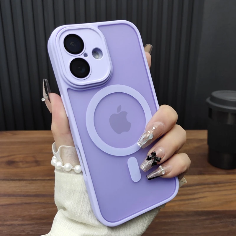 Capa Magnética Fosca Para Iphone 11 (lavanda), Com Estrutura E Parte Traseira À Prova De Choque.