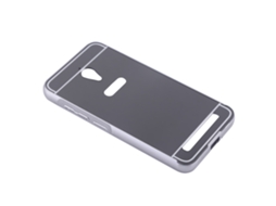 Capa de Telefone Asus Go 5.0 Capa de Telefone com Espelho Eletroplatado (preto) EOOCOO (espelho Eletroplatado, Moldura de Metal)