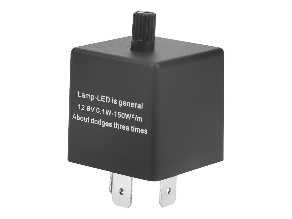 Relé de Piscada Led Cf13 Kt 3 Pinos Ajustável para Sinal de Virada Hyper Flash Fix 0.1 150w Plug And Play