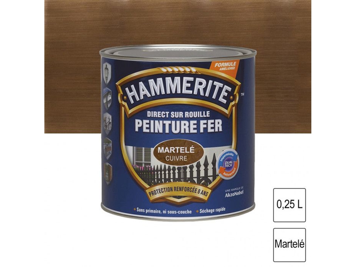 Tinta Hammerita Ferro Martelado Cobre 0,25l Brilhante Hammerite