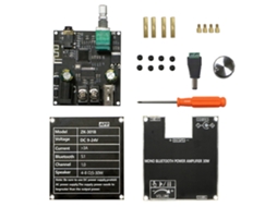 Placa De Amplificador Áudio Zk-301b Portátil 30w Bt5.3 Mono Com Caixa De Emparelhamento Sem Fio