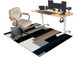 Tapete Protetor Piso Escritório Cadeira Gamer Antiderrapante 90 X 140 Cm Piso Carpete Madeira Cadeiras | Ca...
