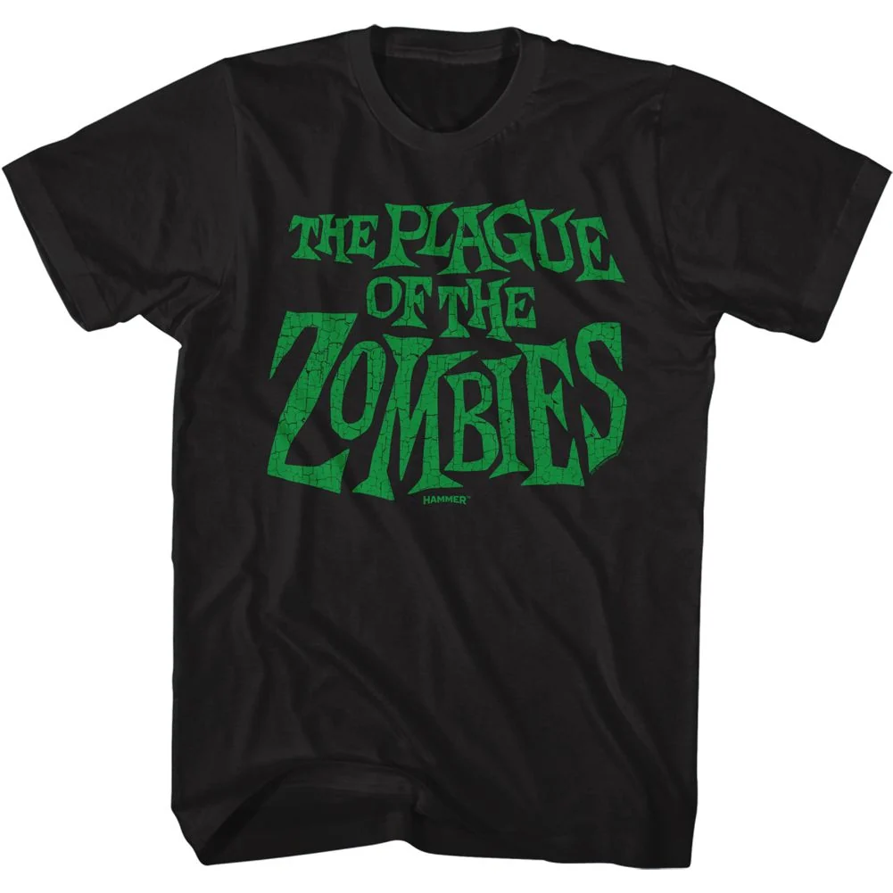 Rockinstone Horror Movies Plague Of The Zombies Logo Black Adult T-shirt Size:l