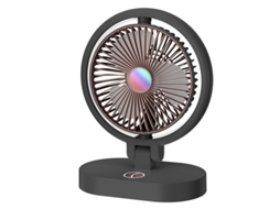 Ventilador de Mão, Bateria de Longa Duração, Motor Sem Escovas, Ajustador de Ar de 4 Velocidades, Preto Yizhood