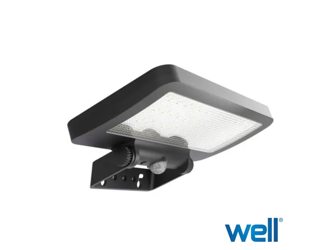 Aplique Exterior Solar C/ Sensor 5w 500lm 6500k Preto WELL