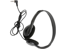 Fone De Ouvido Gamer Estéreo Preto Com Fio, Plástico Resistente, Som Potente E Silencioso.