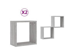 Prateleiras de parede em formato de cubo, 2 peças, 30x15x30 cm, exclusivas da Maison.