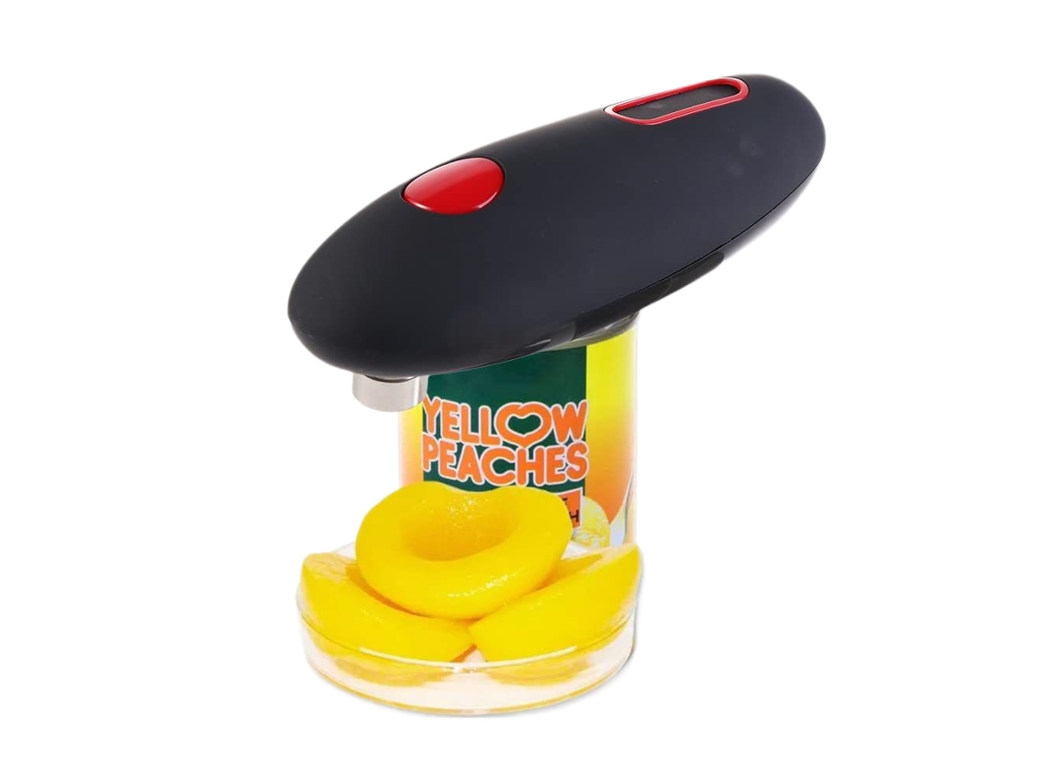 Abridor de latas elétrico automático, ideal para pessoas com artrite. Preto Hexinyigjly