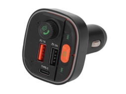 Adaptador Carro Bt Usb-c Carregador Reprodutor Música