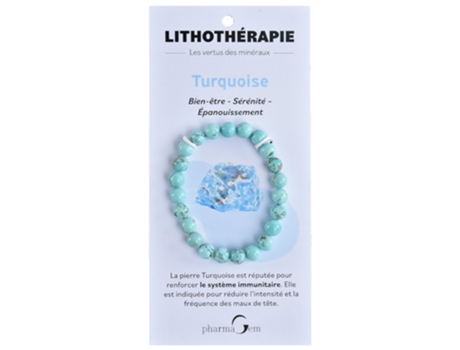 Pulseira Litoterapia Turquesa 8 Mm PHARMAGEM