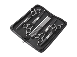 Kit De Tesouras Para Grooming De Cães 5 Em 1 Com Tesoura De Thinning E Pente Para Todos Os Cães