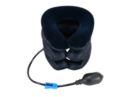 (azul) Cinto De Suporte Cervical Inflável Com 3 Tubos De Ar