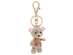 Chave Rosa Urso com Rhinestones Mulheres