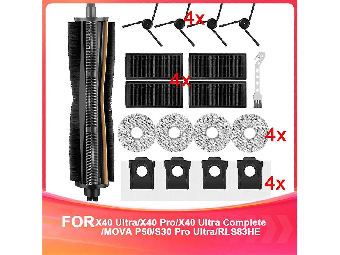 Peças De Reposição Para Aspirador De Pó X40 Ultra/x40 Pro/x40 Ultra Completo/p50/s30 Pro Ultra/rls83he Saisiyiky