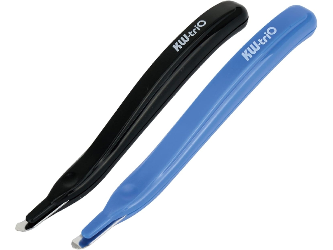 Lurelia Passa-cabos De Mesa, Pack De 2, 15,5 Cm, 1,5 Cm, Metal, Resistente, Magnético, Preto, Azul