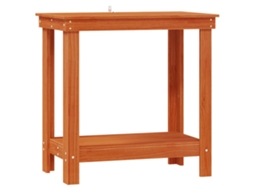 Bancada de Trabalho Castanho Cera 80 X 50 X 80 Cm MAISON EXCLUSIVE