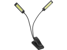 Luminária De Mesa Com Dois Leds E Clipe, Ideal Para Leitura Livros,