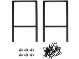 Pés Para Mesa E Móveis, 2 Peças, Em Metal, 71 Cm, 28 Polegadas, Cor Preto, Formato H, Para Mesas, Móveis