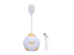 Lâmpada De Escritório Led Com Carregamento Usb Protetora De Olhos Base Galinha Bonita Azul