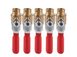 5 Peças Válvula De Bola Rosca Macho Dupla G1/4 Latão Acessório Compressor De Ar