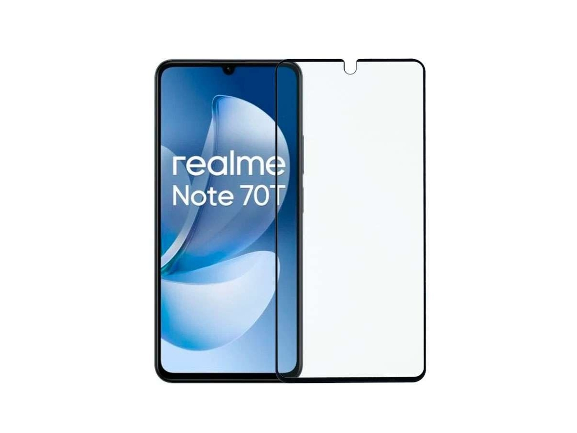 Película De Vidro Temperado Completa Preto Para Realme Note 70t