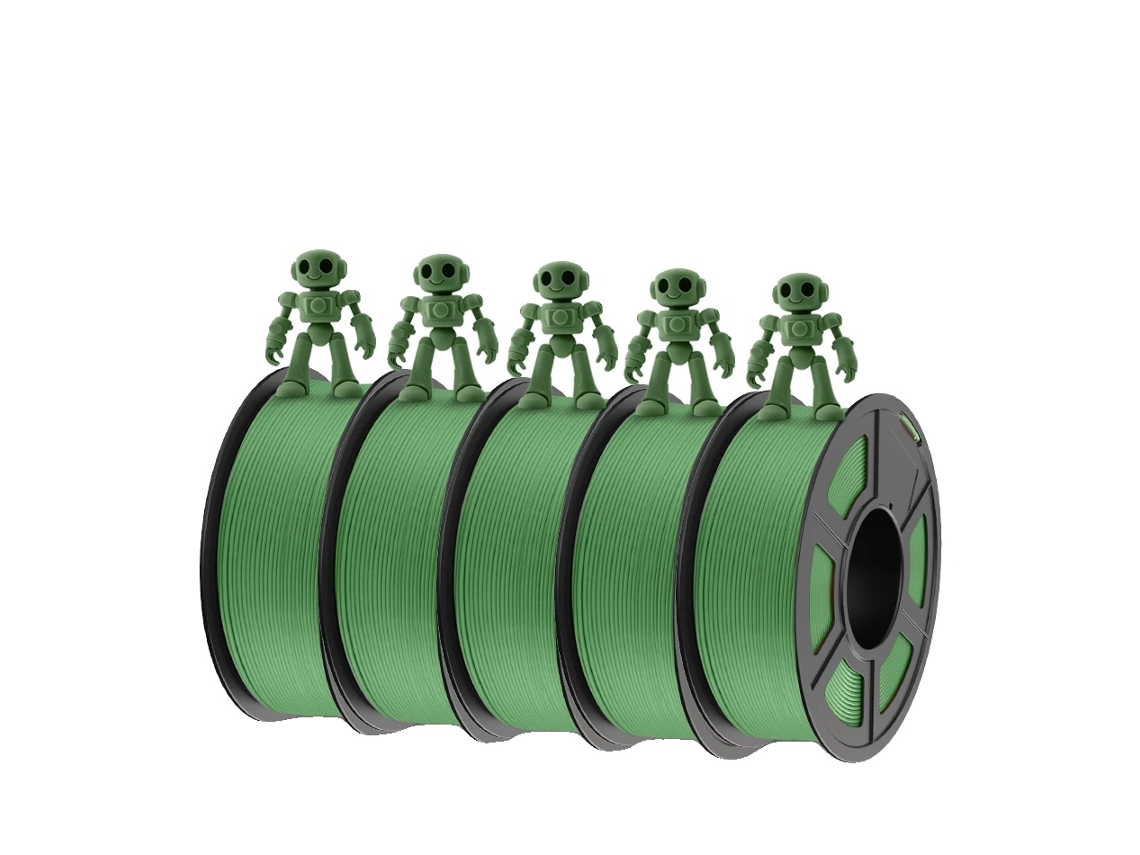 Filamento Para Impressora 3d, Acabamento Fosco, Sem Entupimento, Pla Fosco Verde O Oem